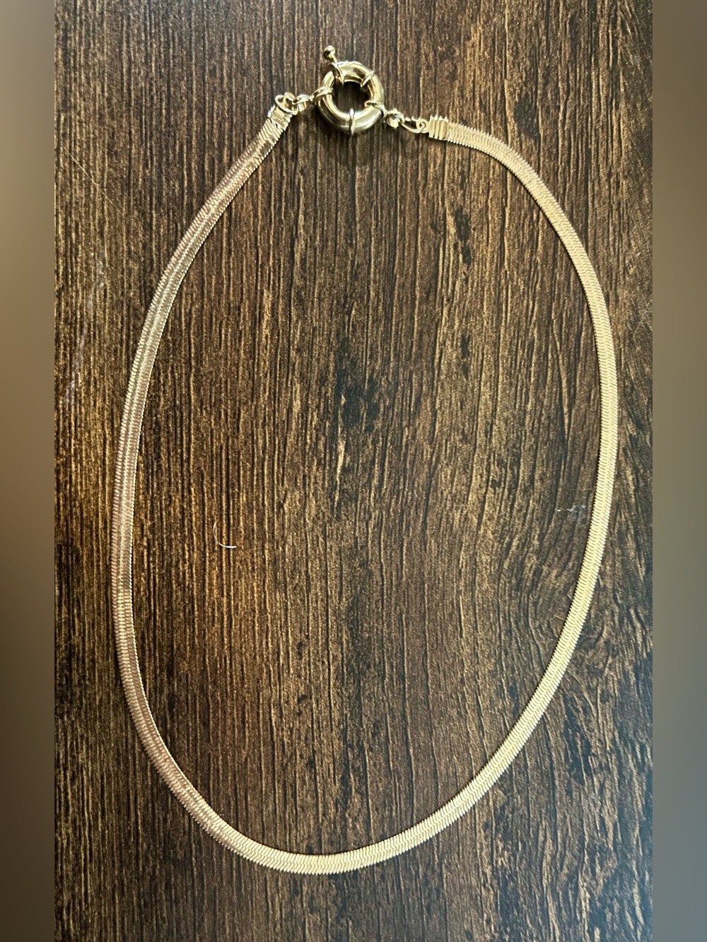Elegant Gold Herringbone Necklace for Women
